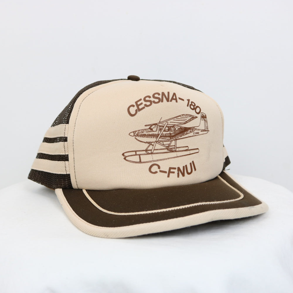 Vintage 80's Cessna-180 Seaplane Trucker Hat - OS-NEWLIFE Clothing