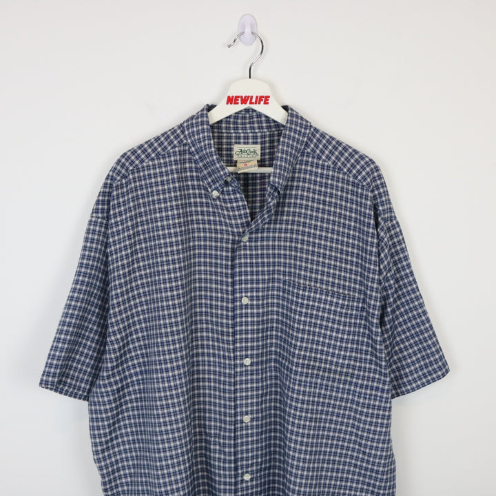 Vintage 90's Ash Creek Plaid Short Sleeve Button Up - XXL-NEWLIFE Clothing