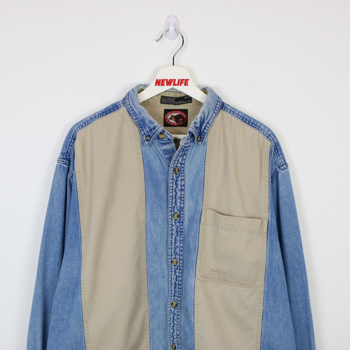 Vintage 80's Buffalo Station Denim Button Up - XL-NEWLIFE Clothing