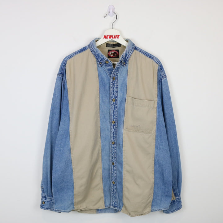 Vintage 80's Buffalo Station Denim Button Up - XL-NEWLIFE Clothing