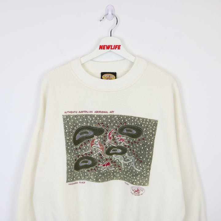 Vintage 1994 Kangaroo Palace Art Australia Crewneck - L-NEWLIFE Clothing