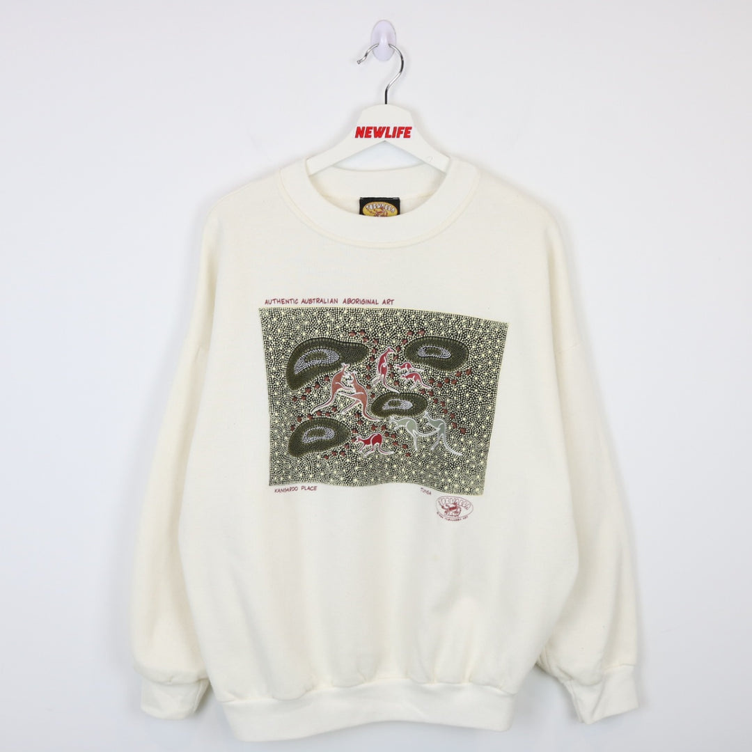 Vintage 1994 Kangaroo Palace Art Australia Crewneck - L-NEWLIFE Clothing