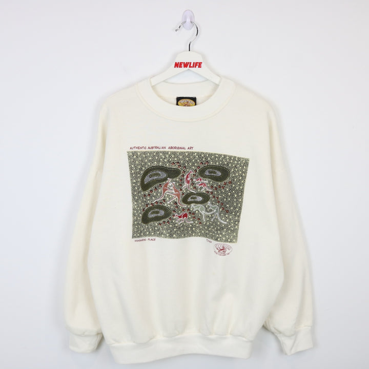 Vintage 1994 Kangaroo Palace Art Australia Crewneck - L-NEWLIFE Clothing