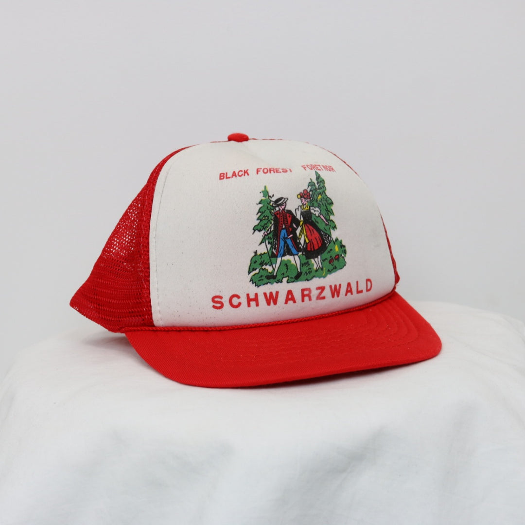 Vintage 80's Black Forest Schwarzwald Trucker Hat - OS-NEWLIFE Clothing