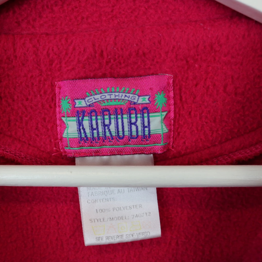 VIntage 90's Karuba Quarter Zip Fleece Sweater - L-NEWLIFE Clothing