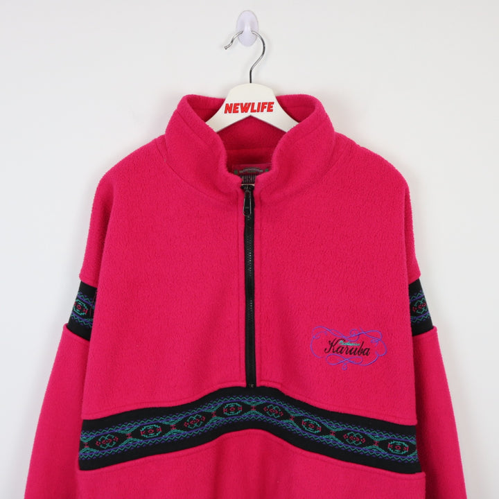 VIntage 90's Karuba Quarter Zip Fleece Sweater - L-NEWLIFE Clothing