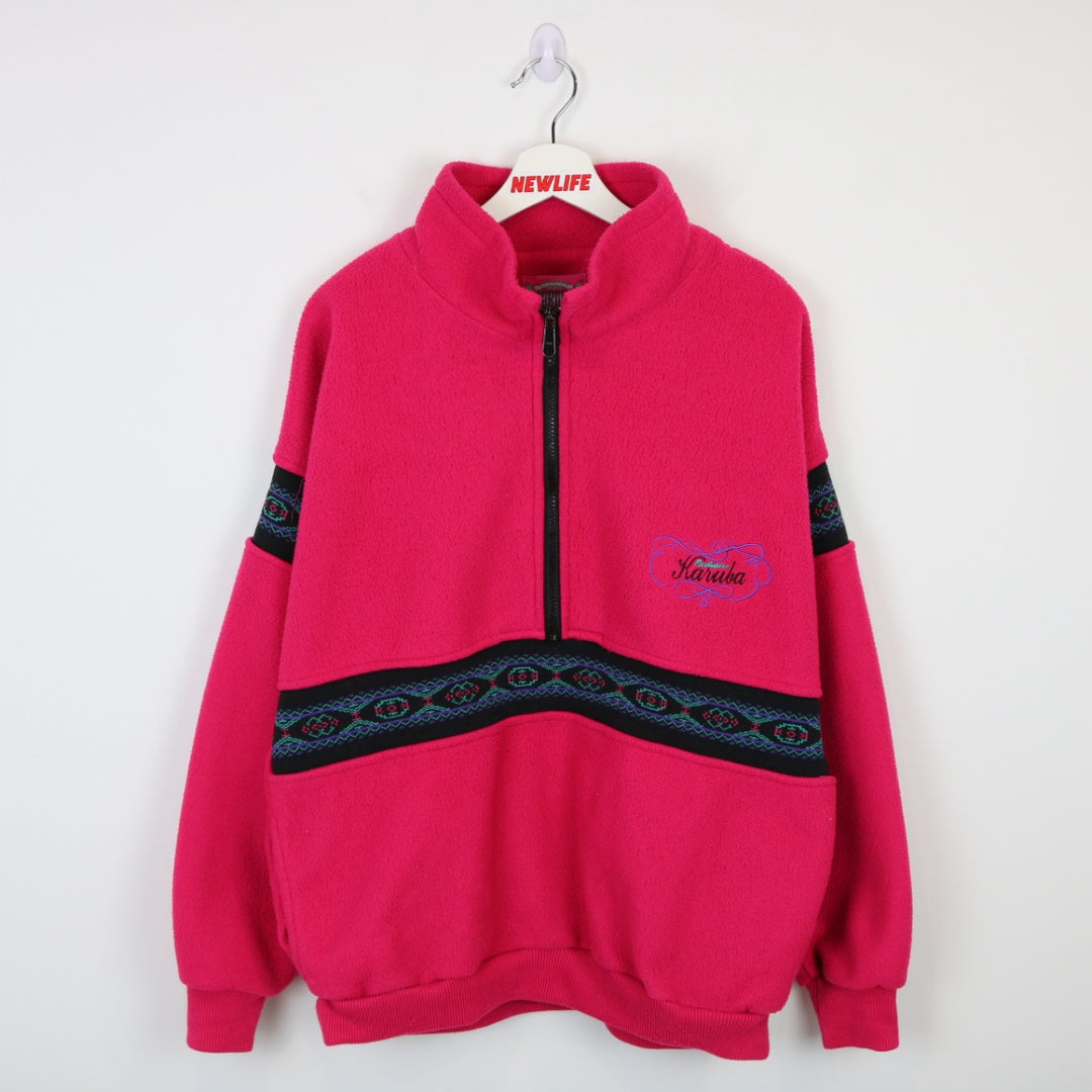 VIntage 90's Karuba Quarter Zip Fleece Sweater - L-NEWLIFE Clothing