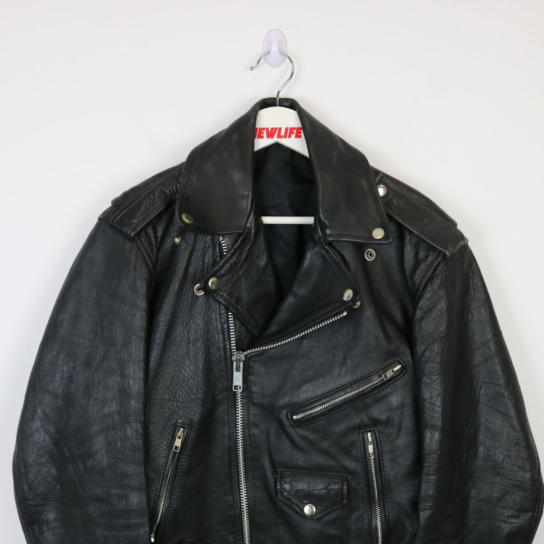 Vintage Leather Biker Jacket - S-NEWLIFE Clothing