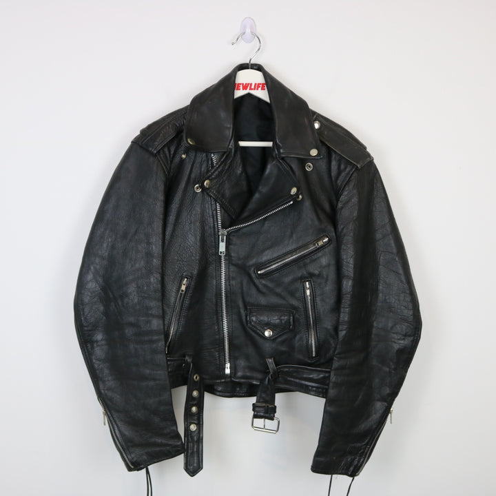 Vintage Leather Biker Jacket - S-NEWLIFE Clothing