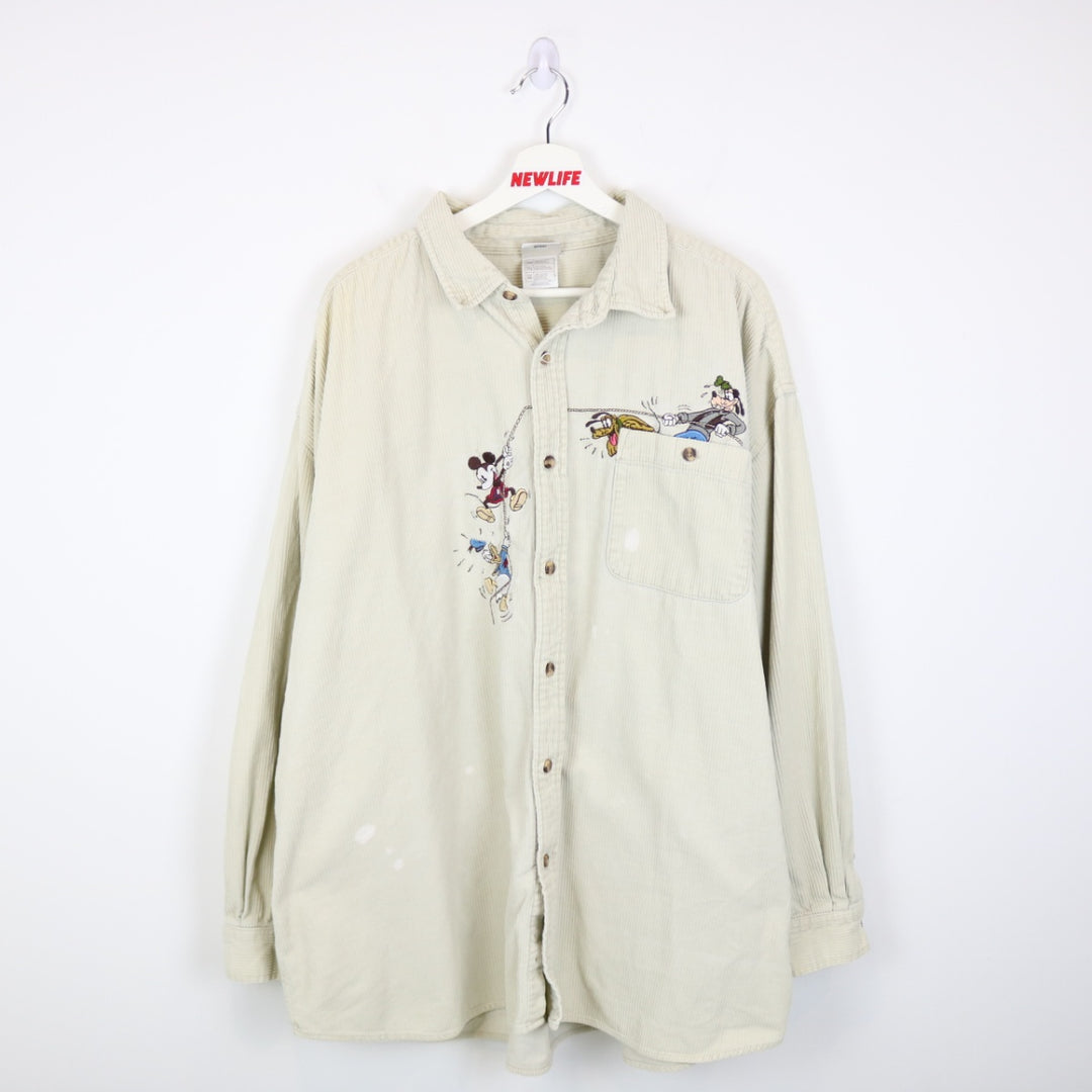 Vintage 90's Disney Mickey & Friends Corduroy Button Up - XXL/3XL-NEWLIFE Clothing