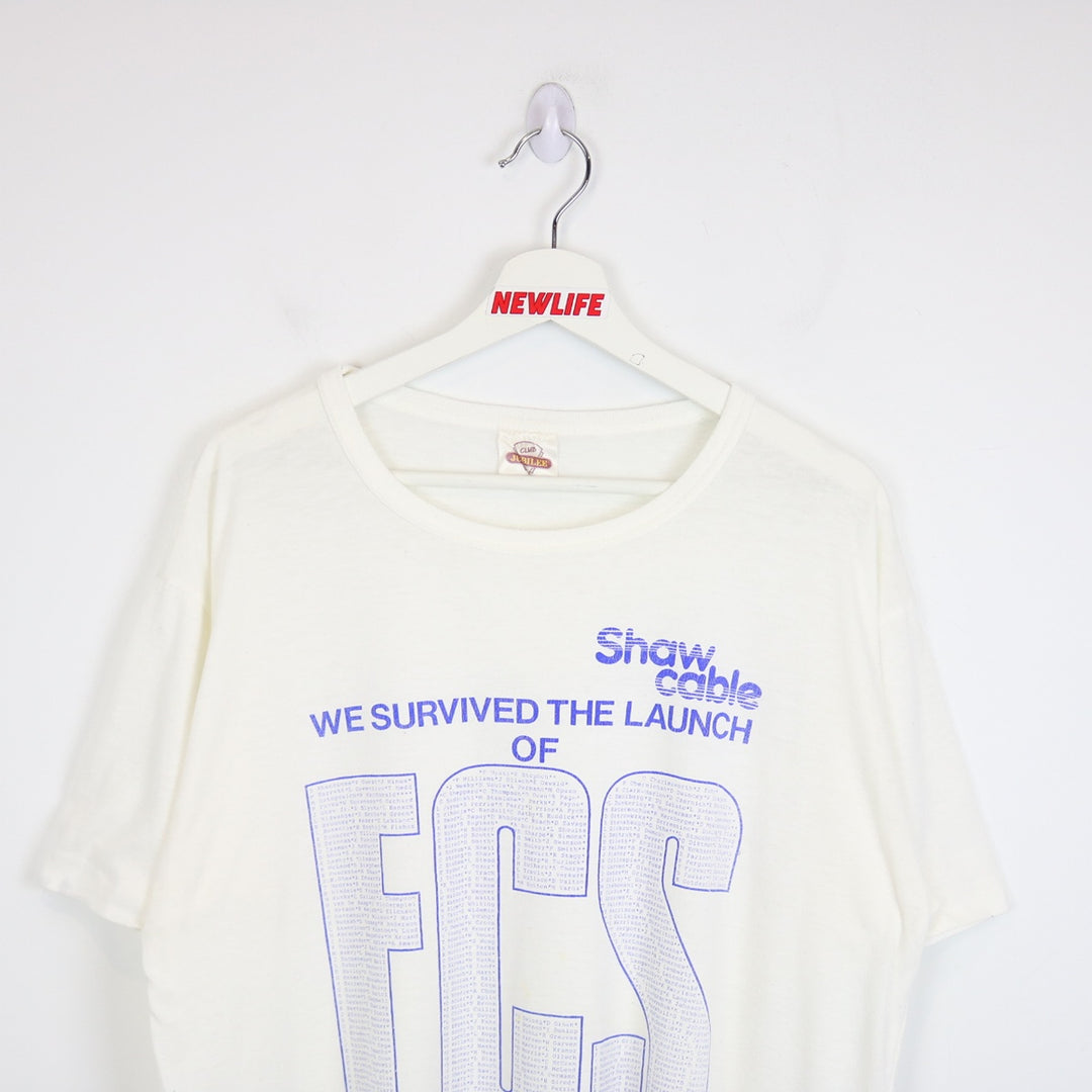 Vintage 1989 Shaw Cable FCS Launch Tee - L-NEWLIFE Clothing