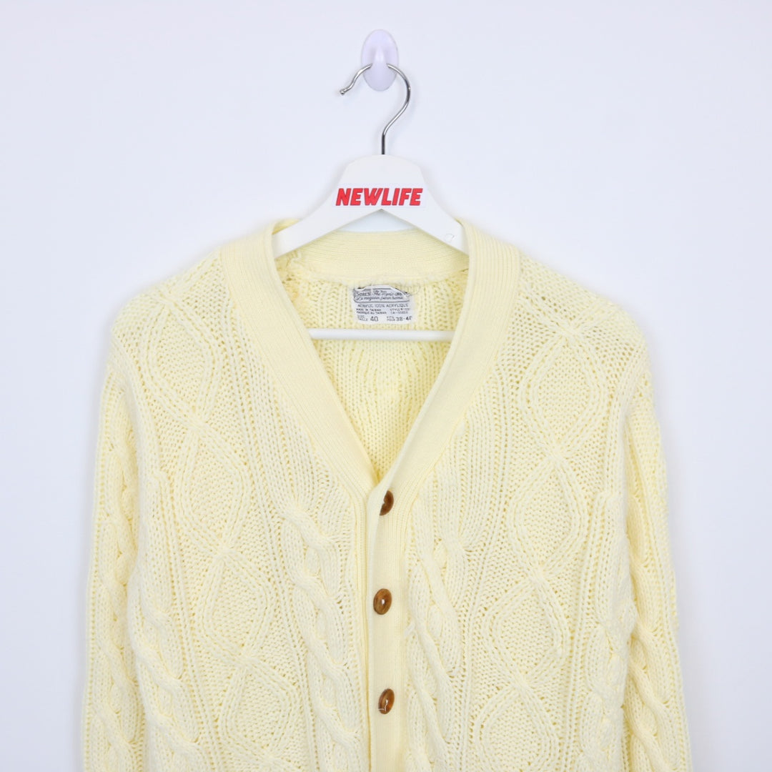 Vintage 70's Sears Cable Knit Cardigan - S-NEWLIFE Clothing