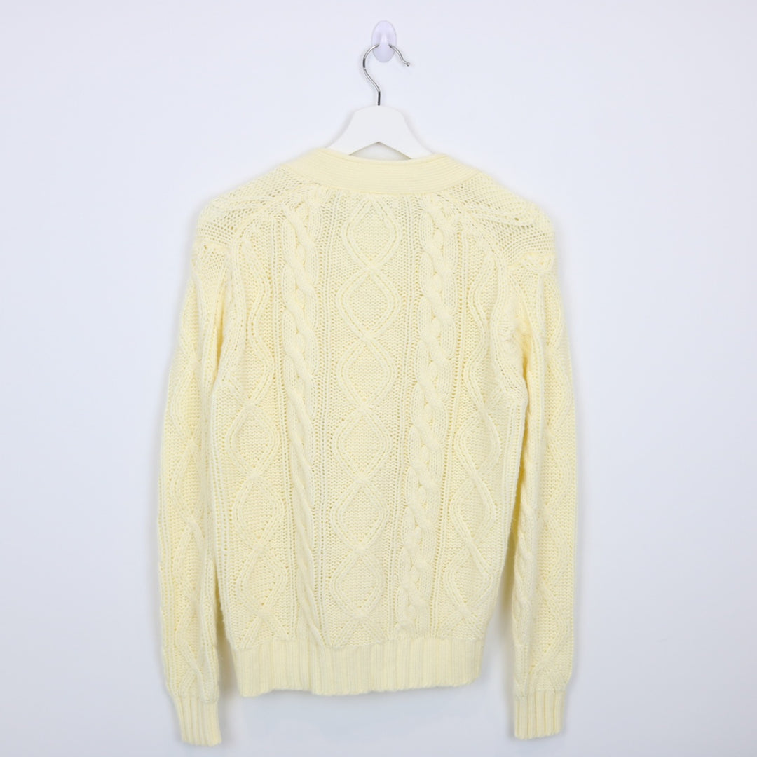 Vintage 70's Sears Cable Knit Cardigan - S-NEWLIFE Clothing