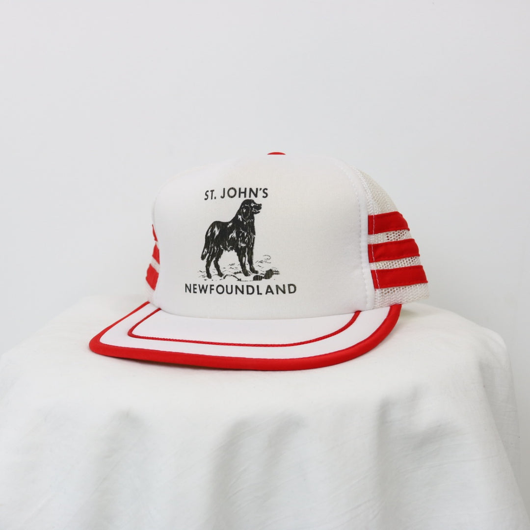 Vintage 80's St. John's Newfoundland Dog Trucker Hat - OS-NEWLIFE Clothing