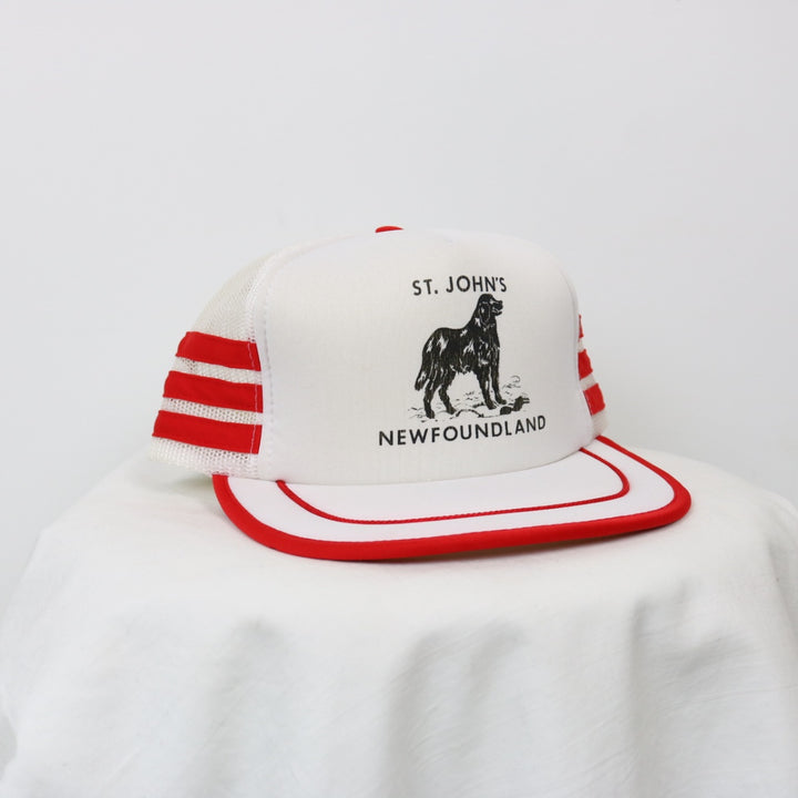 Vintage 80's St. John's Newfoundland Dog Trucker Hat - OS-NEWLIFE Clothing