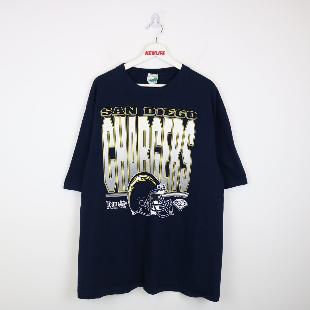 Vintage 1994 San Diego Chargers NFL Tee - XXL-NEWLIFE Clothing
