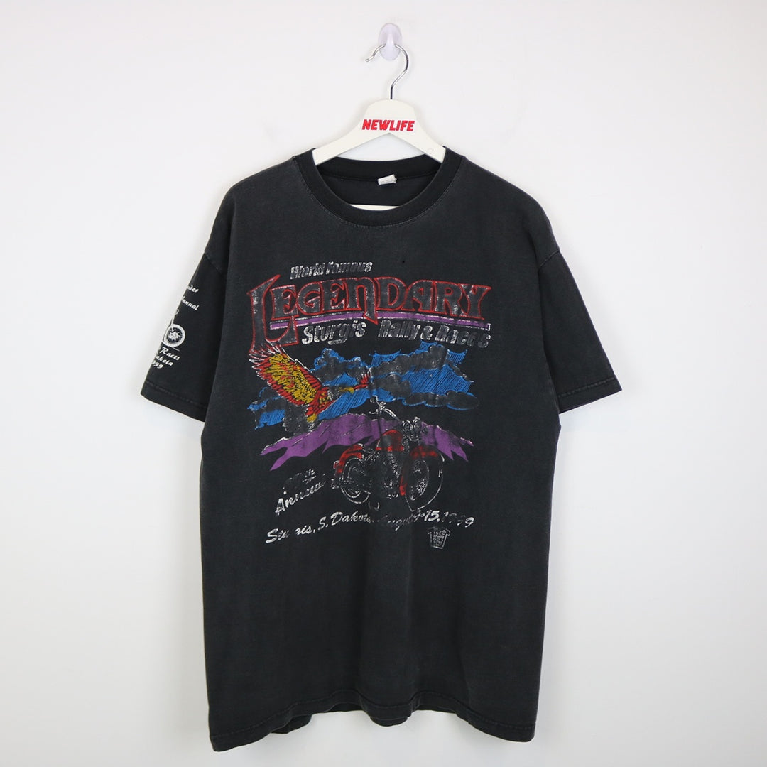 Vintage 1999 Legendary Sturgis Rally Biker Tee - XL-NEWLIFE Clothing