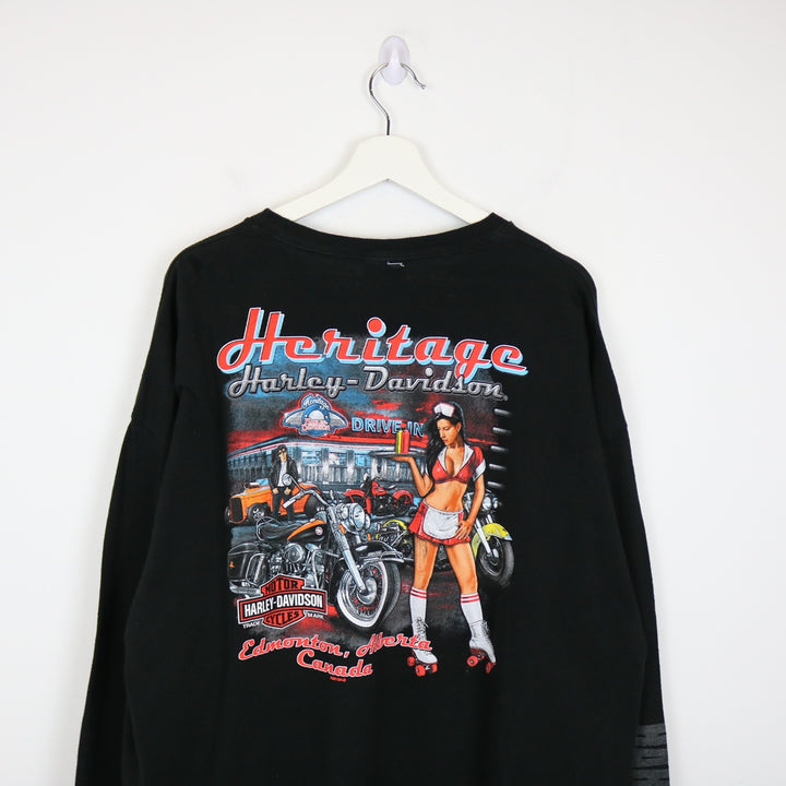 2013 Harley Davidson Edmonton Alberta Long Sleeve Tee - 3XL-NEWLIFE Clothing