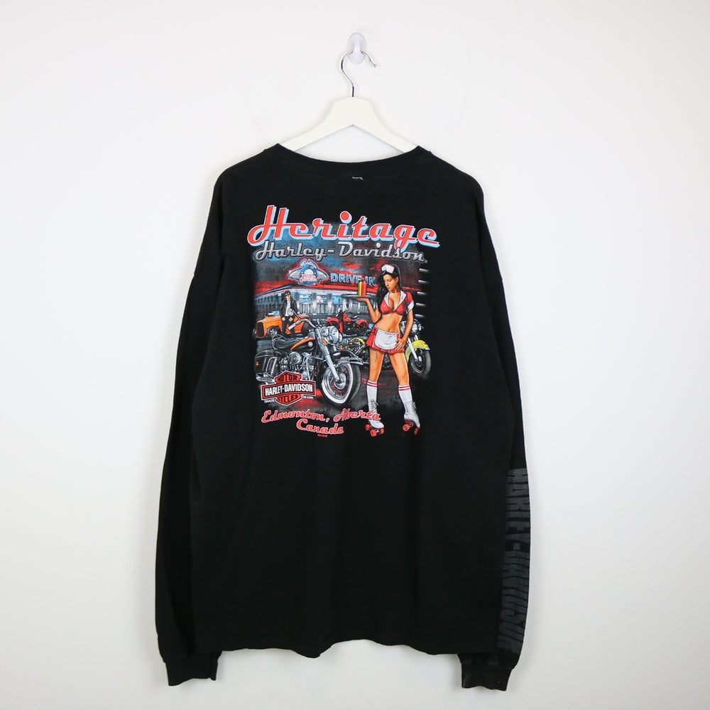 2013 Harley Davidson Edmonton Alberta Long Sleeve Tee - 3XL-NEWLIFE Clothing