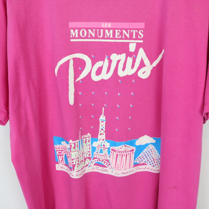 Vintage 90's Paris Monuments Tee - L-NEWLIFE Clothing