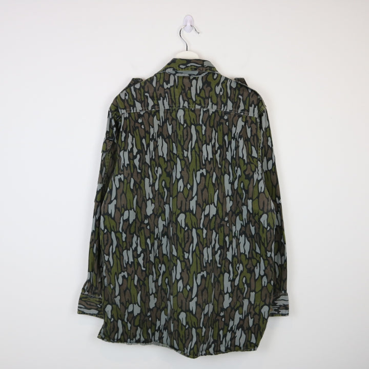 Vintage 80's Trebark Camo Button Up - L-NEWLIFE Clothing