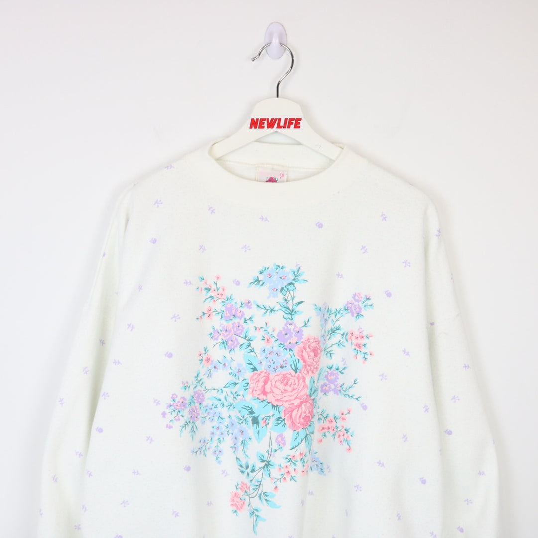 Vintage 90's Flower Patterned Crewneck - XL-NEWLIFE Clothing