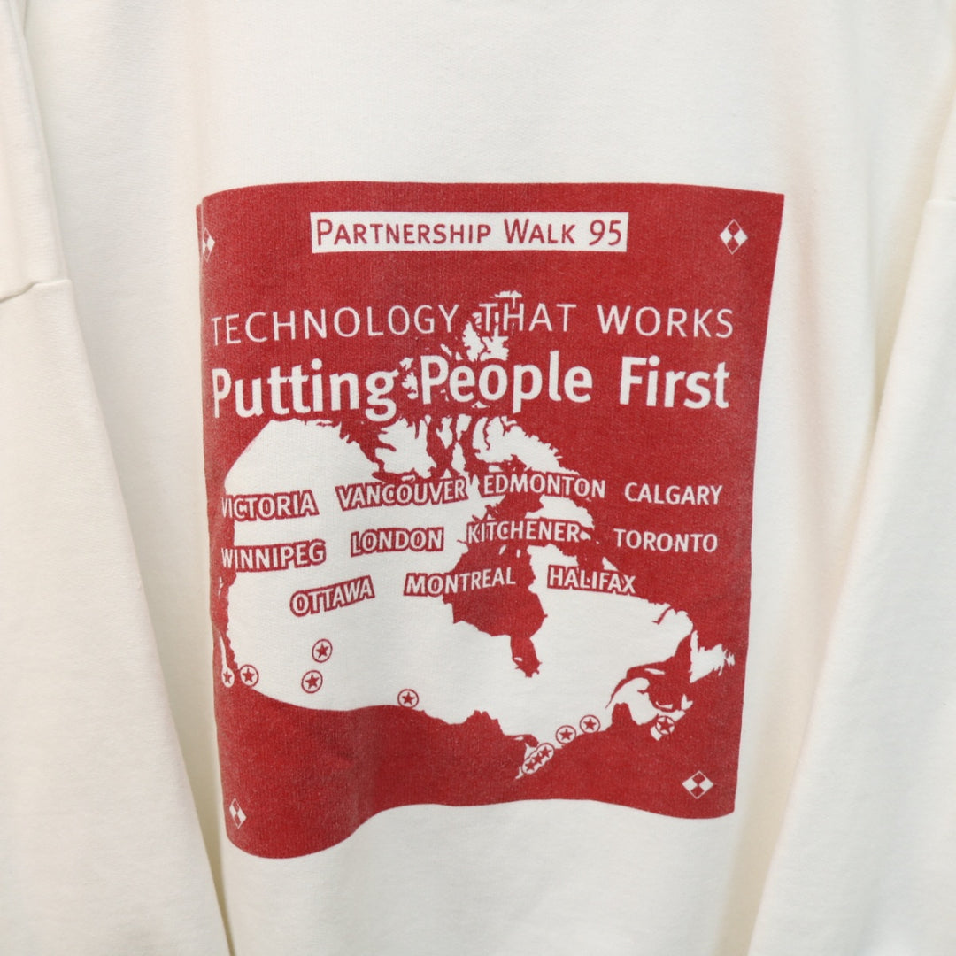 Vintage 1995 Putting People First Crewneck - XL-NEWLIFE Clothing