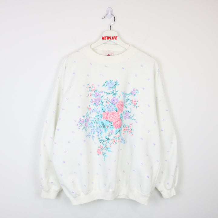 Vintage 90's Flower Patterned Crewneck - XL-NEWLIFE Clothing