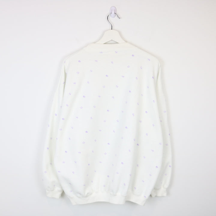 Vintage 90's Flower Patterned Crewneck - XL-NEWLIFE Clothing