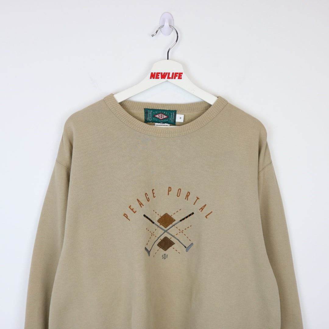 Vintage 90's Peace Portal Golf Crewneck - L-NEWLIFE Clothing