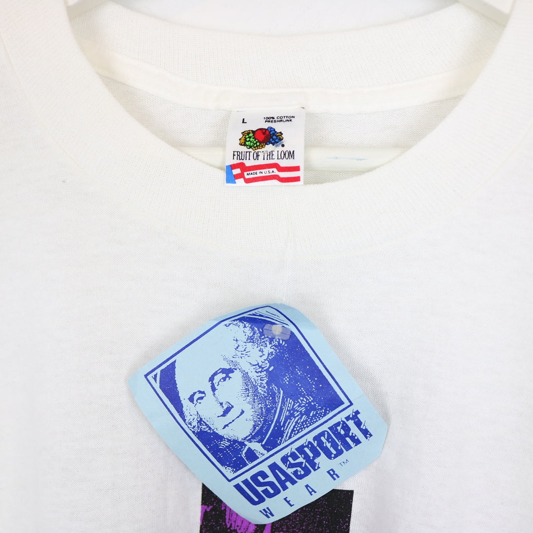 Vintage 1991 NWT Lay It On the Line Sports Tee - L-NEWLIFE Clothing