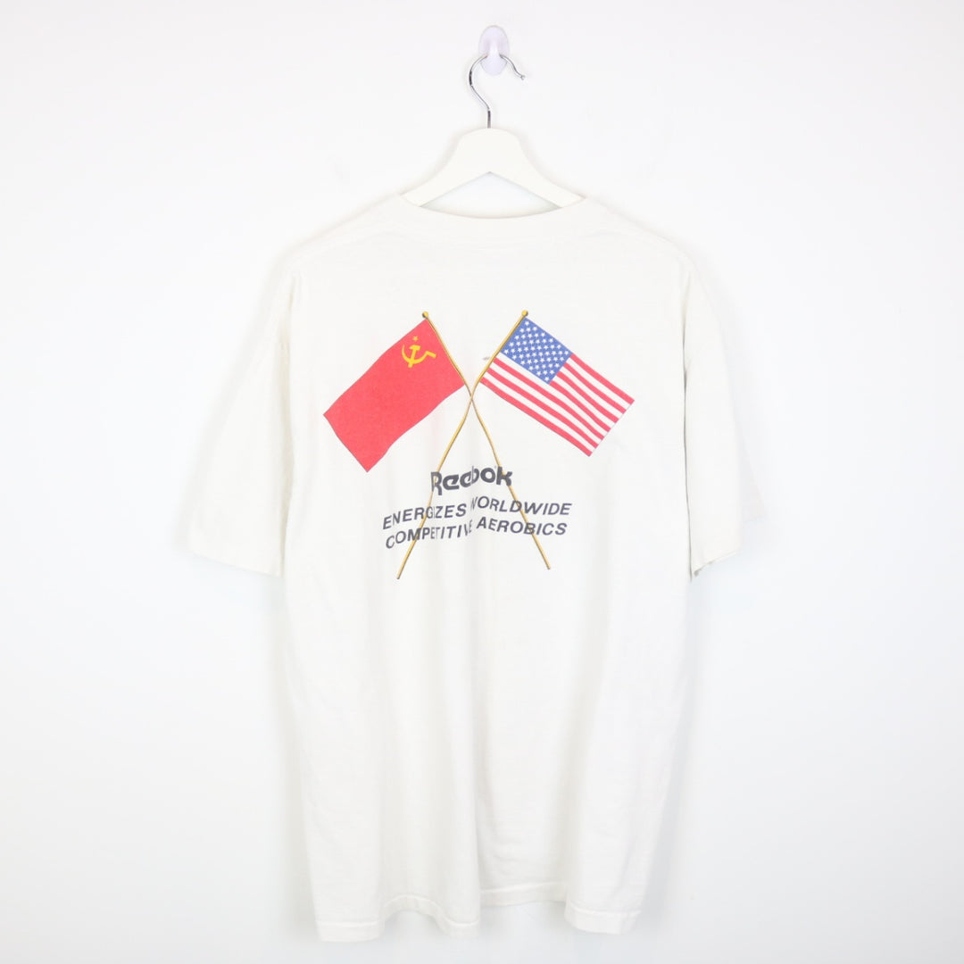 Vintage 90's Reebok National Aerobic Championship Tee - XL-NEWLIFE Clothing