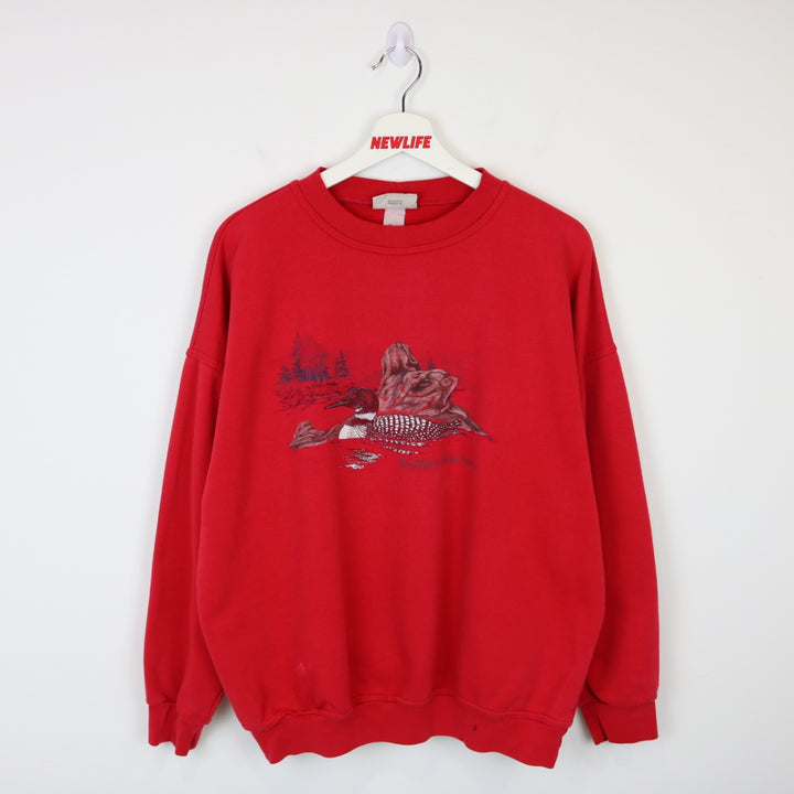 Vintage 90's Loon Nature Crewneck - L-NEWLIFE Clothing