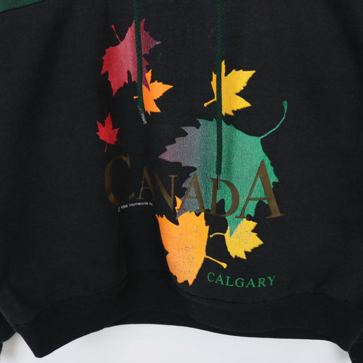 Vintage 80's Calgary Canada Quarter Zip Sweater - M-NEWLIFE Clothing