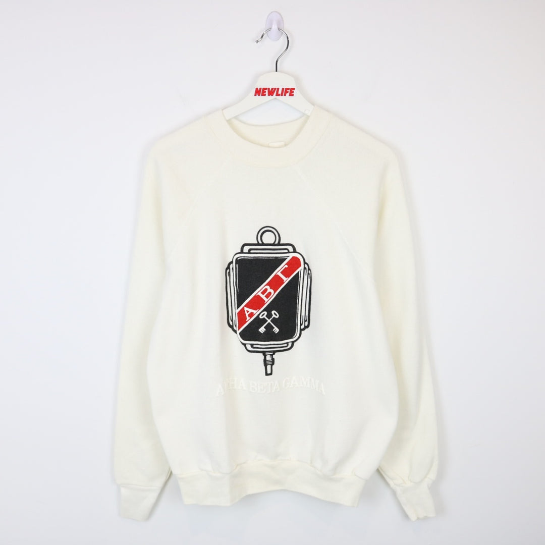 Vintage 80's Alpha Beta Gamma Crewneck - M-NEWLIFE Clothing