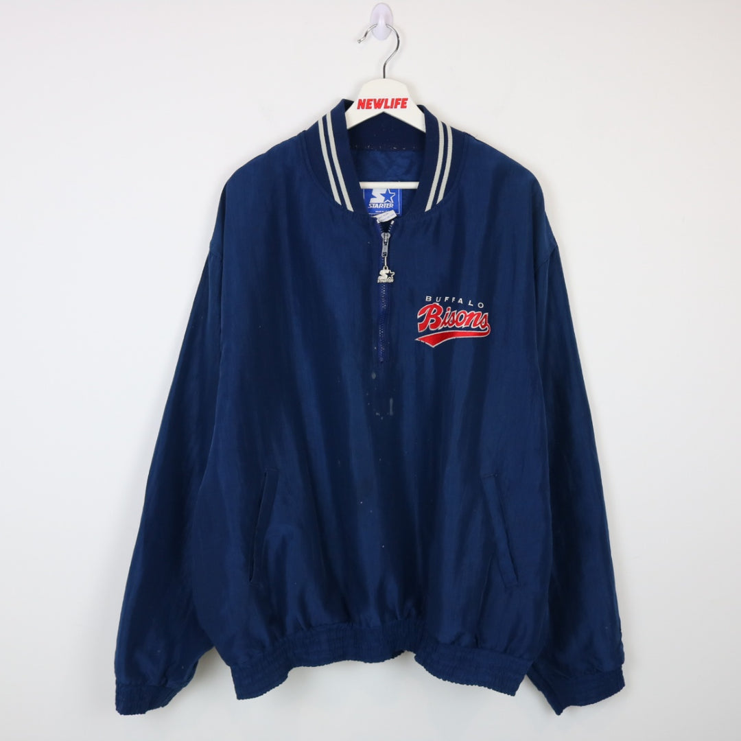 Vintage 90's Buffalo Bisons Quarter Zip Jacket - XXL-NEWLIFE Clothing