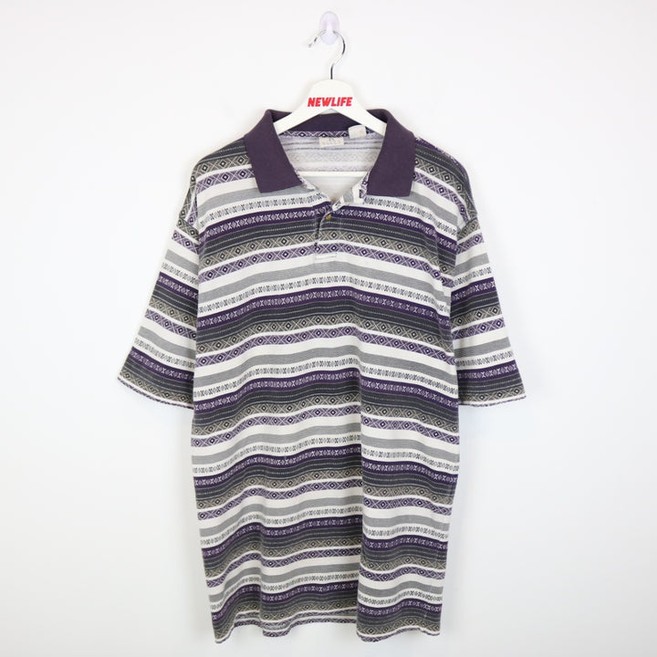Vintage 00's Patterned Polo Shirt - L-NEWLIFE Clothing