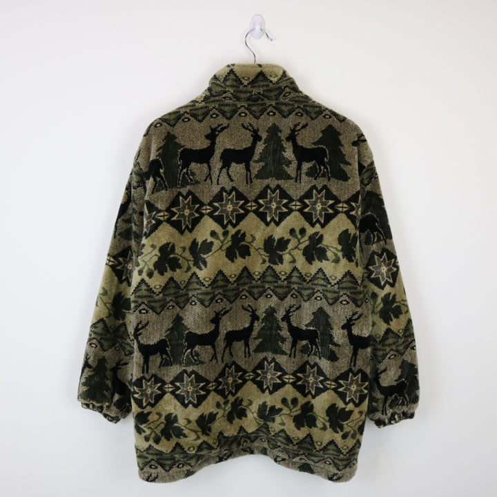 Vintage 90's Deer Nature Fleece Jacket - M-NEWLIFE Clothing