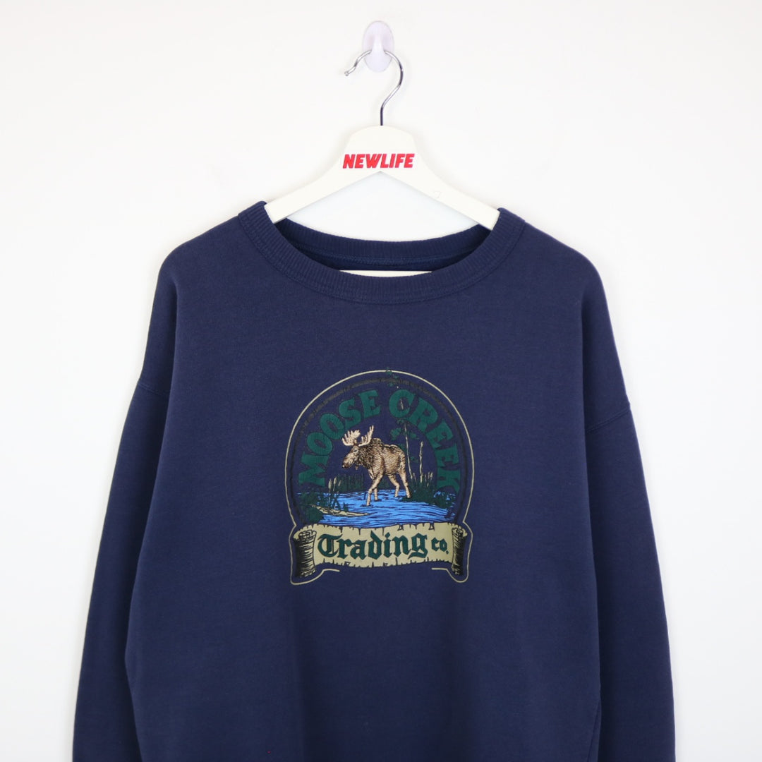 Vintage 90's Moose Creek Trading Nature Crewneck - L-NEWLIFE Clothing
