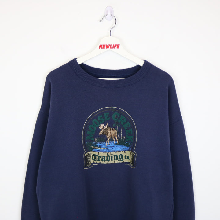 Vintage 90's Moose Creek Trading Nature Crewneck - L-NEWLIFE Clothing