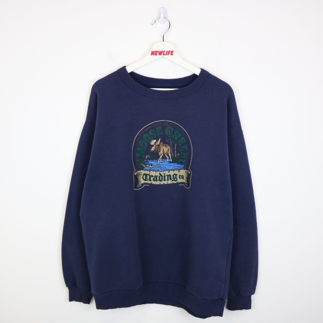 Vintage 90's Moose Creek Trading Nature Crewneck - L-NEWLIFE Clothing