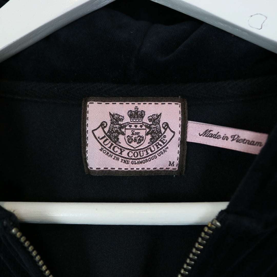 Y2K Juicy Couture Velvet Zip Up Hoodie - M-NEWLIFE Clothing