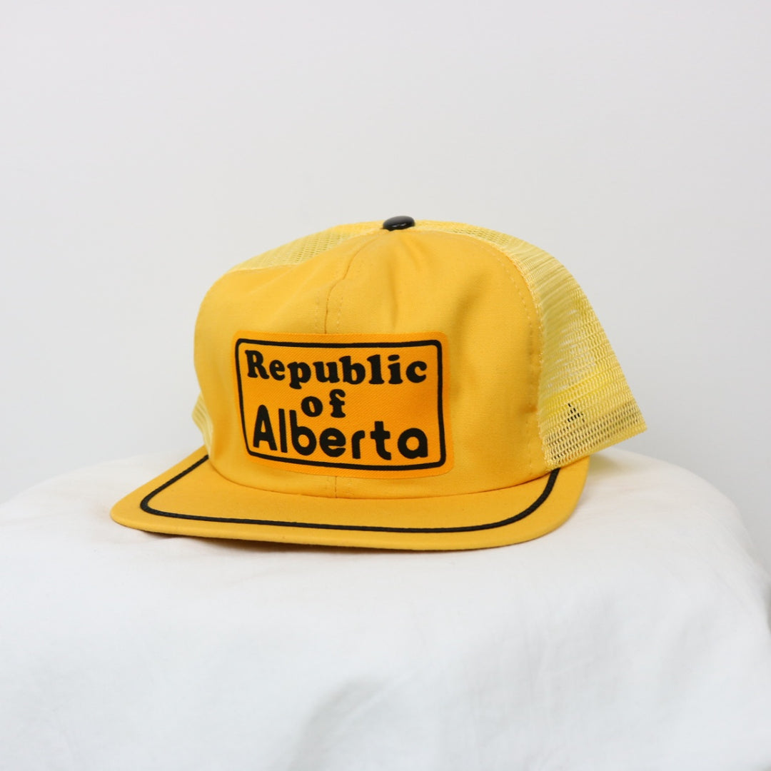 Vintage 80's Republic of Alberta Trucker Hat - OS-NEWLIFE Clothing