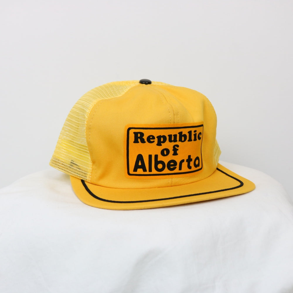 Vintage 80's Republic of Alberta Trucker Hat - OS-NEWLIFE Clothing