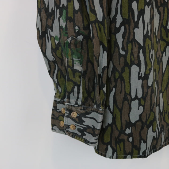 Vintage 80's Trebark Camo Button Up - L-NEWLIFE Clothing