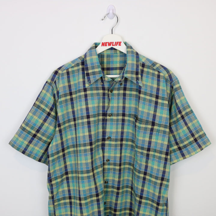 Vintage Plaid Short Sleeve Button Up - M/L-NEWLIFE Clothing