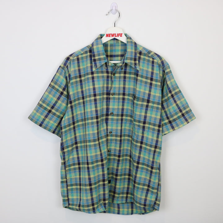 Vintage Plaid Short Sleeve Button Up - M/L-NEWLIFE Clothing