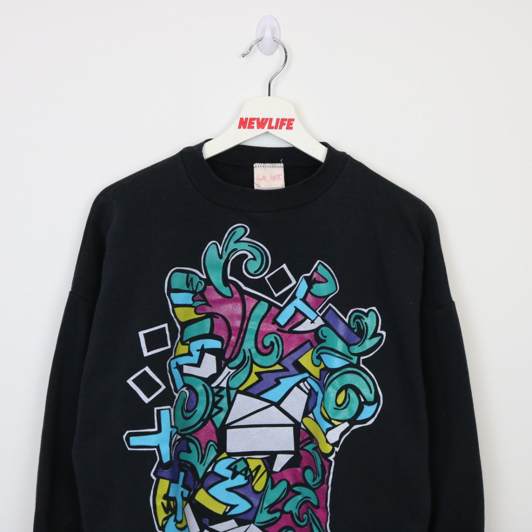 Vintage 90's LA Hot Abstract Art Crewneck - M-NEWLIFE Clothing