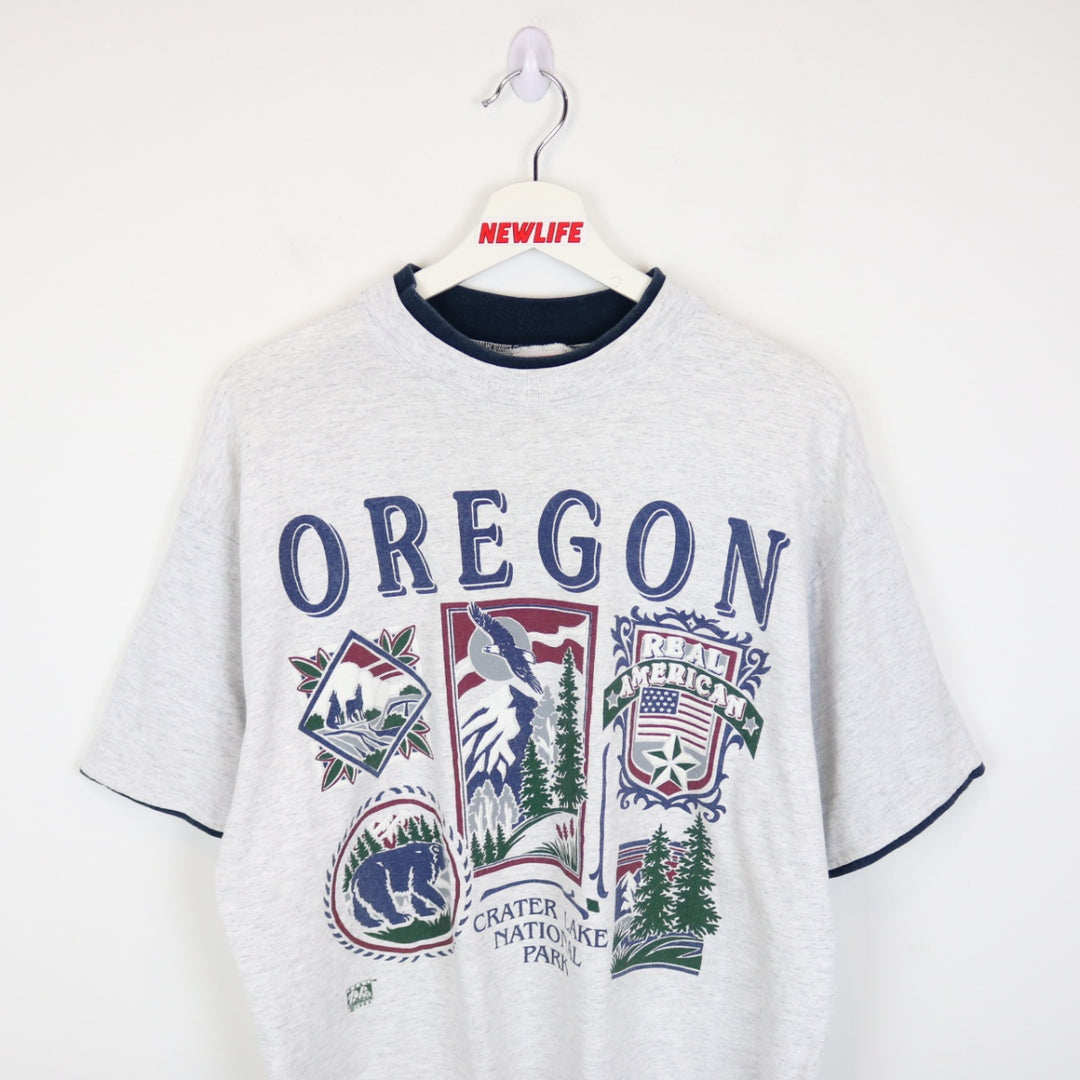 Vintage 1992 Oregon Crater Lake National Park Nature Tee - L-NEWLIFE Clothing