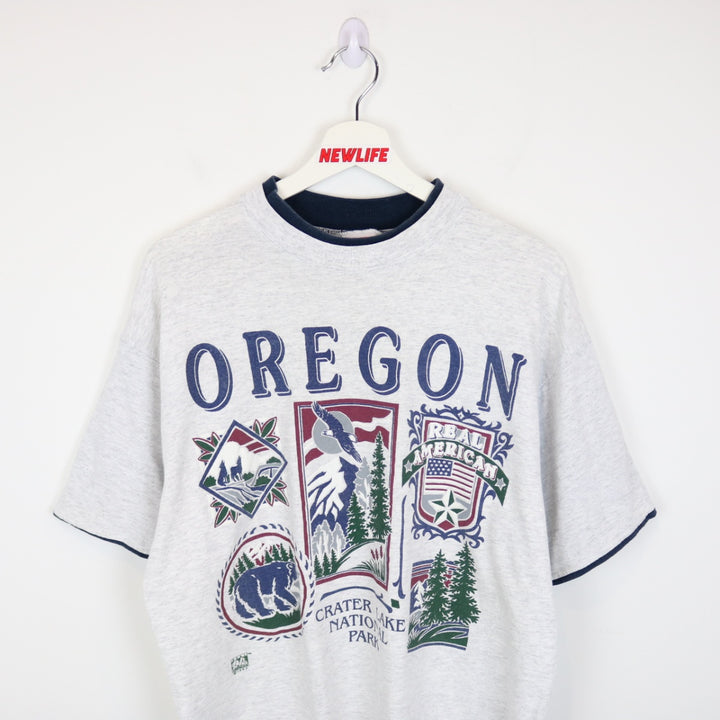 Vintage 1992 Oregon Crater Lake National Park Nature Tee - L-NEWLIFE Clothing